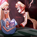 Episode-1: of Heaven In Hiding, a Hazbin Hotel fanfiction comic. An angel arrives in Lucifer and Lily's life