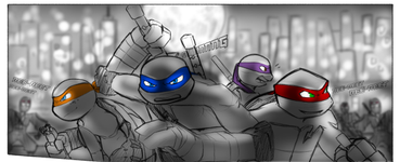 Episode-1: - Episode 1: A Mysterious Chemical of The Mutation Situation, a Teenage Mutant Ninja Turtles fanfiction comic. A late night Kraang battle turns into a Foot-Clan ambush and the turtles are injected with a mysterious chemical that has the unexpected effect of turning them into humans.